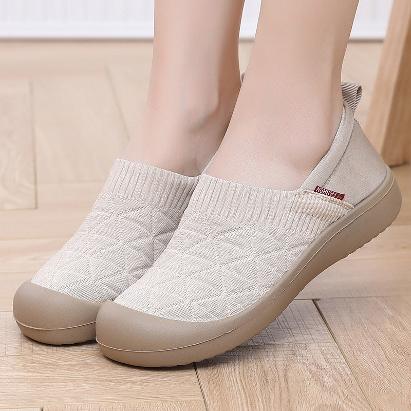 Women's Minimalist Knit Slip-On Casual Walking Shoes