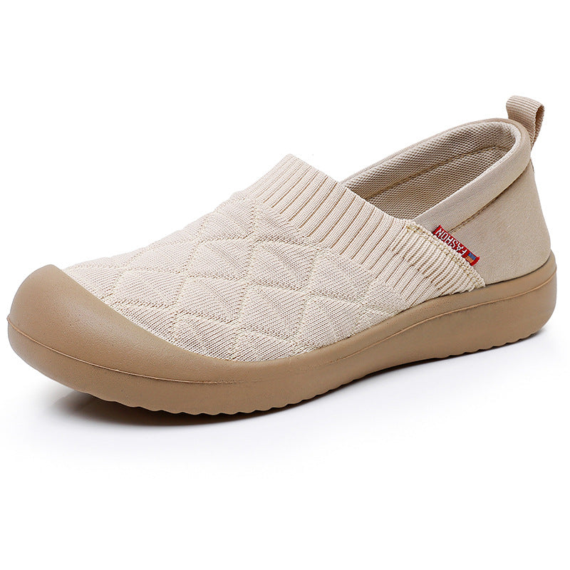 Women's Minimalist Knit Slip-On Casual Walking Shoes