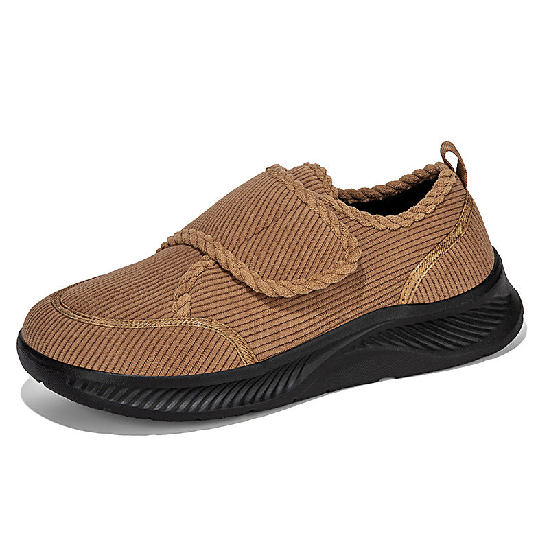 Women's Cozy Corduroy Hook-and-Loop Casual Shoes