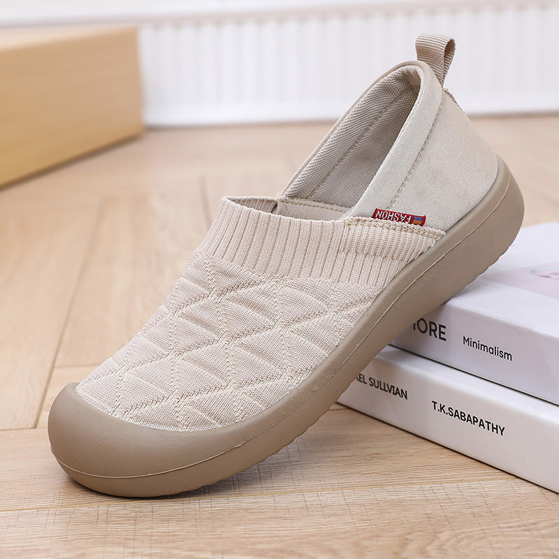 Women's Minimalist Knit Slip-On Casual Walking Shoes