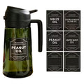 1/2pcs Set 16-Ounce Glass Oil Bottle And Sprayer Set • Multi-Functional Olive Oil Bottle • Exquisite Label Kitchenware • It Is Suitable for Salad Dressing